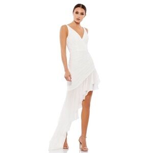 Mac Duggal Sleeveless Asymmetrical Hem Gown